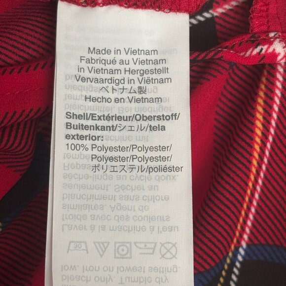 J. Crew Red Plaid Sleeveless Halter Neck Women's Size 12 NWOT - Picture 7 of 9